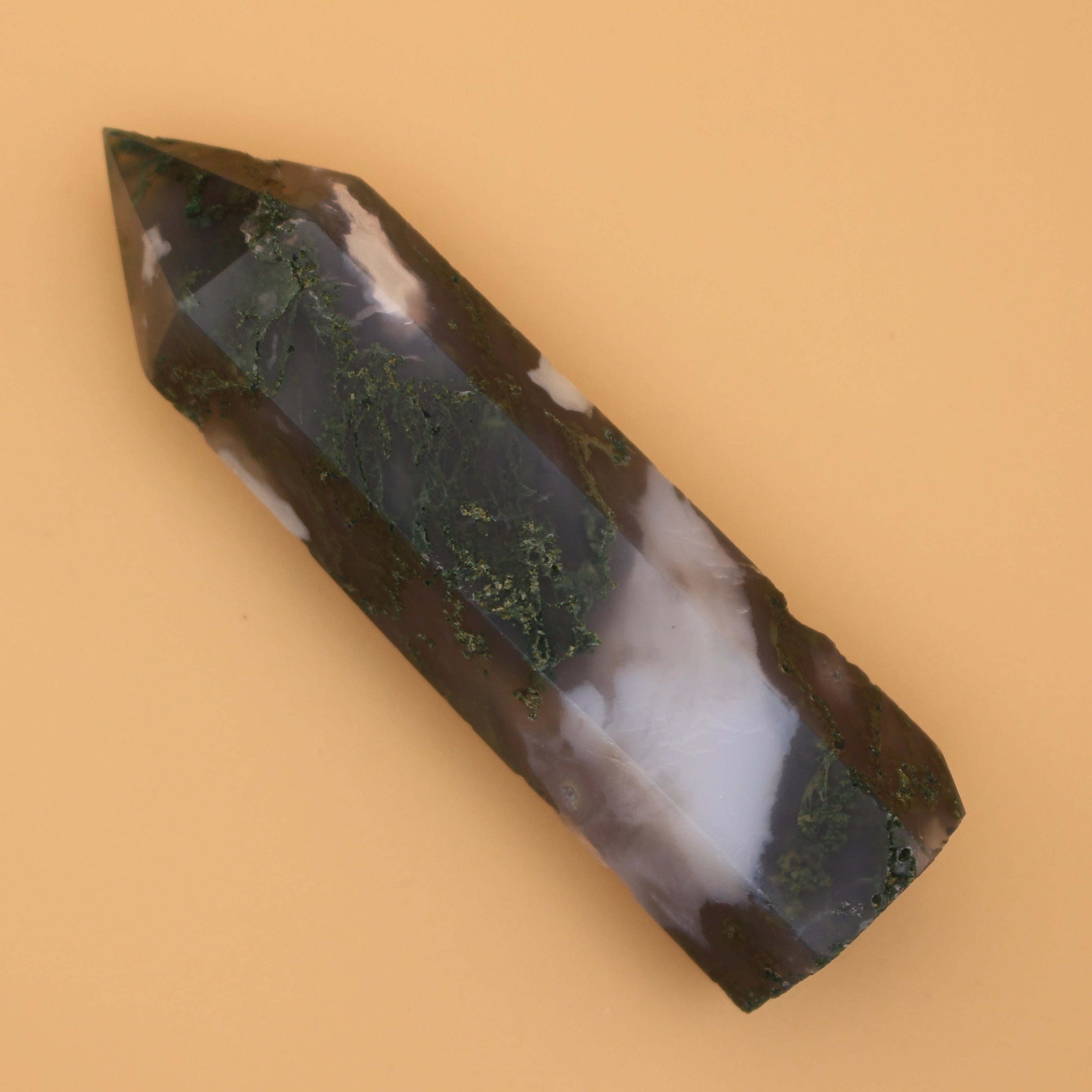 Cuore di Mossagate – Pietra naturale per la messa a terra e l'energia del cuore