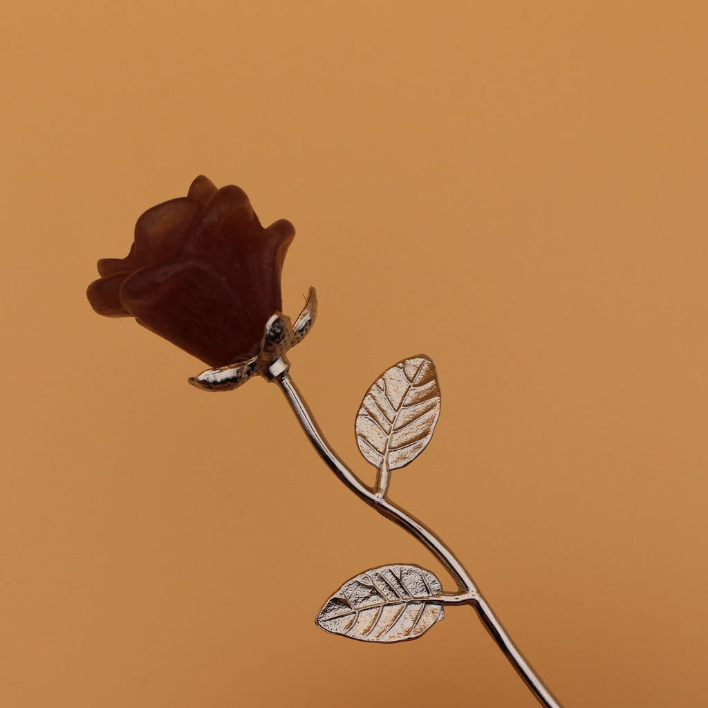 Crystal Rose – Unique flower made of gemstone
