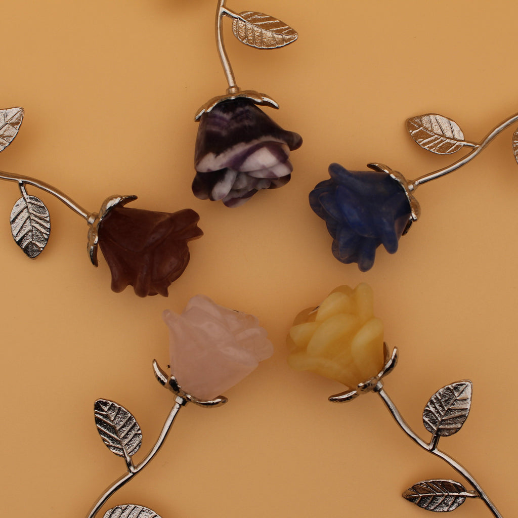 Crystal Rose – Unique flower made of gemstone
