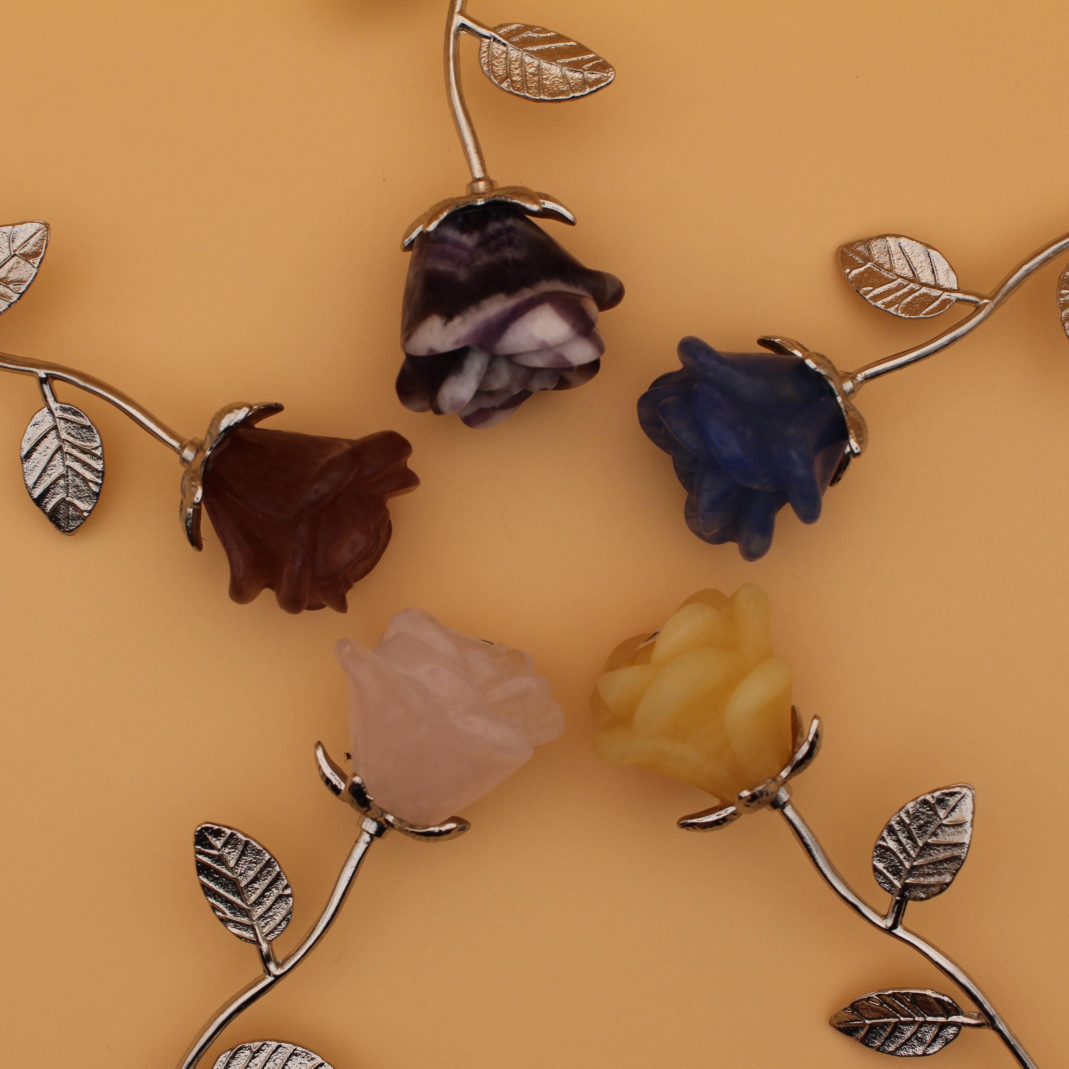 Crystal Rose – Fiore unico fatto di pietre preziose