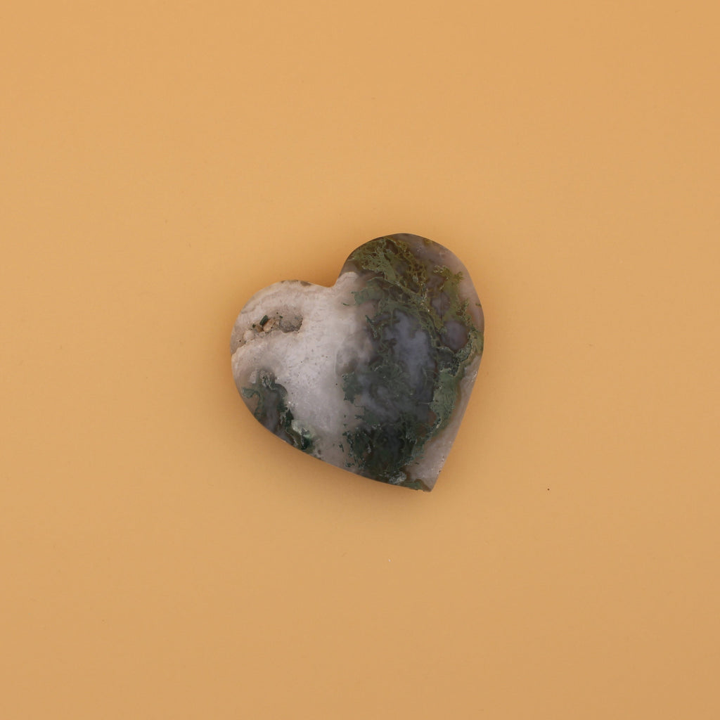 Cuore di Mossagate – Pietra naturale per la messa a terra e l'energia del cuore