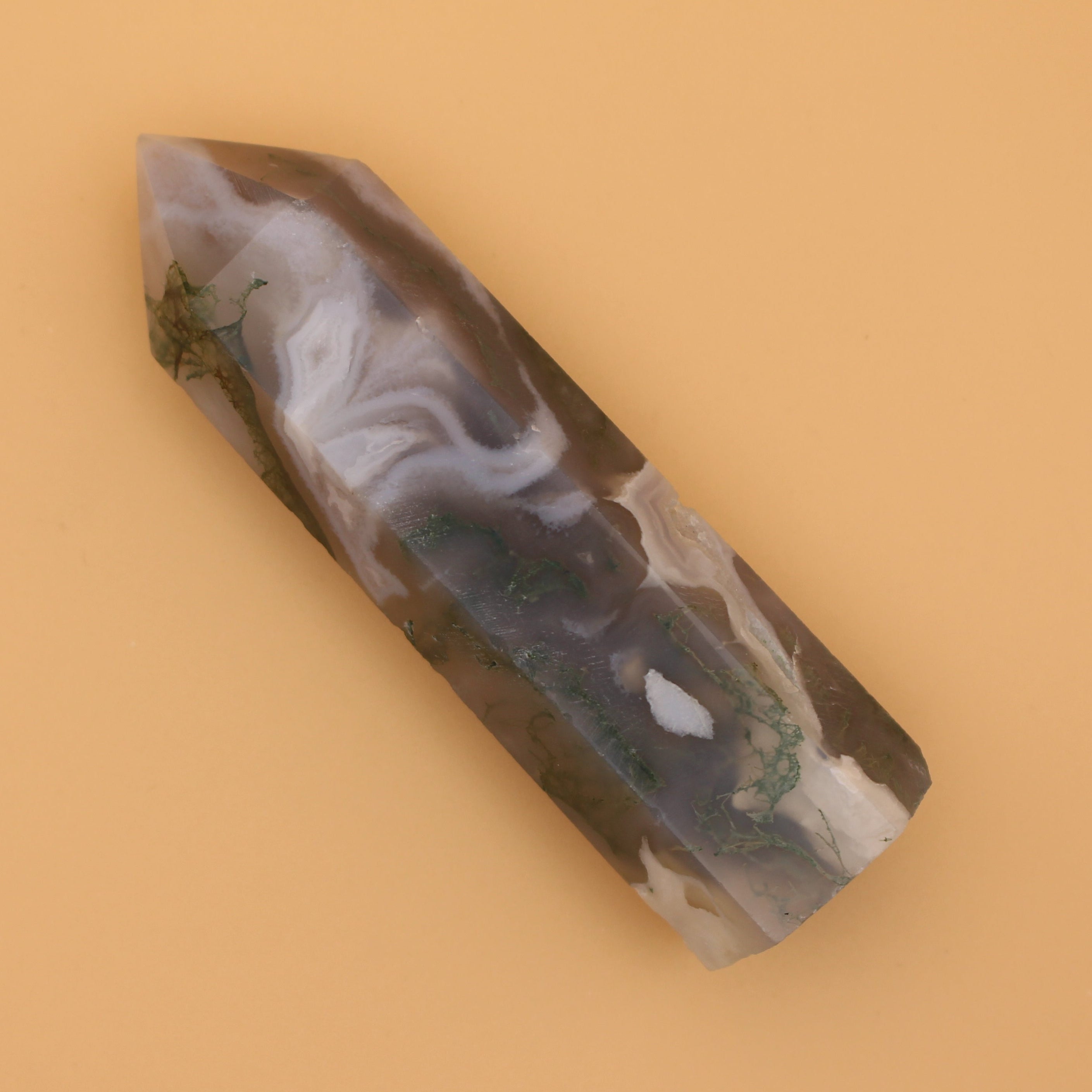 Cuore di Mossagate – Pietra naturale per la messa a terra e l'energia del cuore