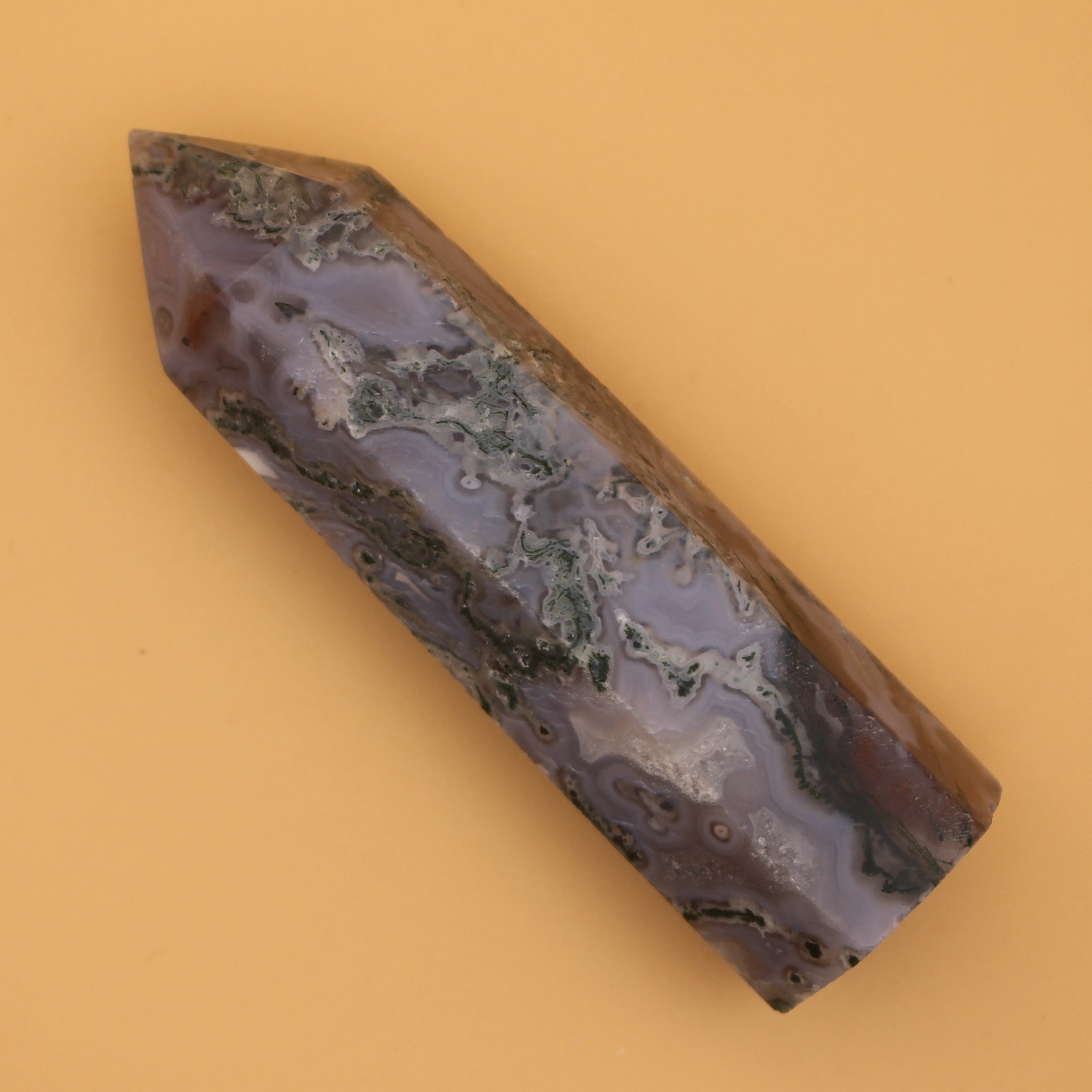 Cuore di Mossagate – Pietra naturale per la messa a terra e l'energia del cuore