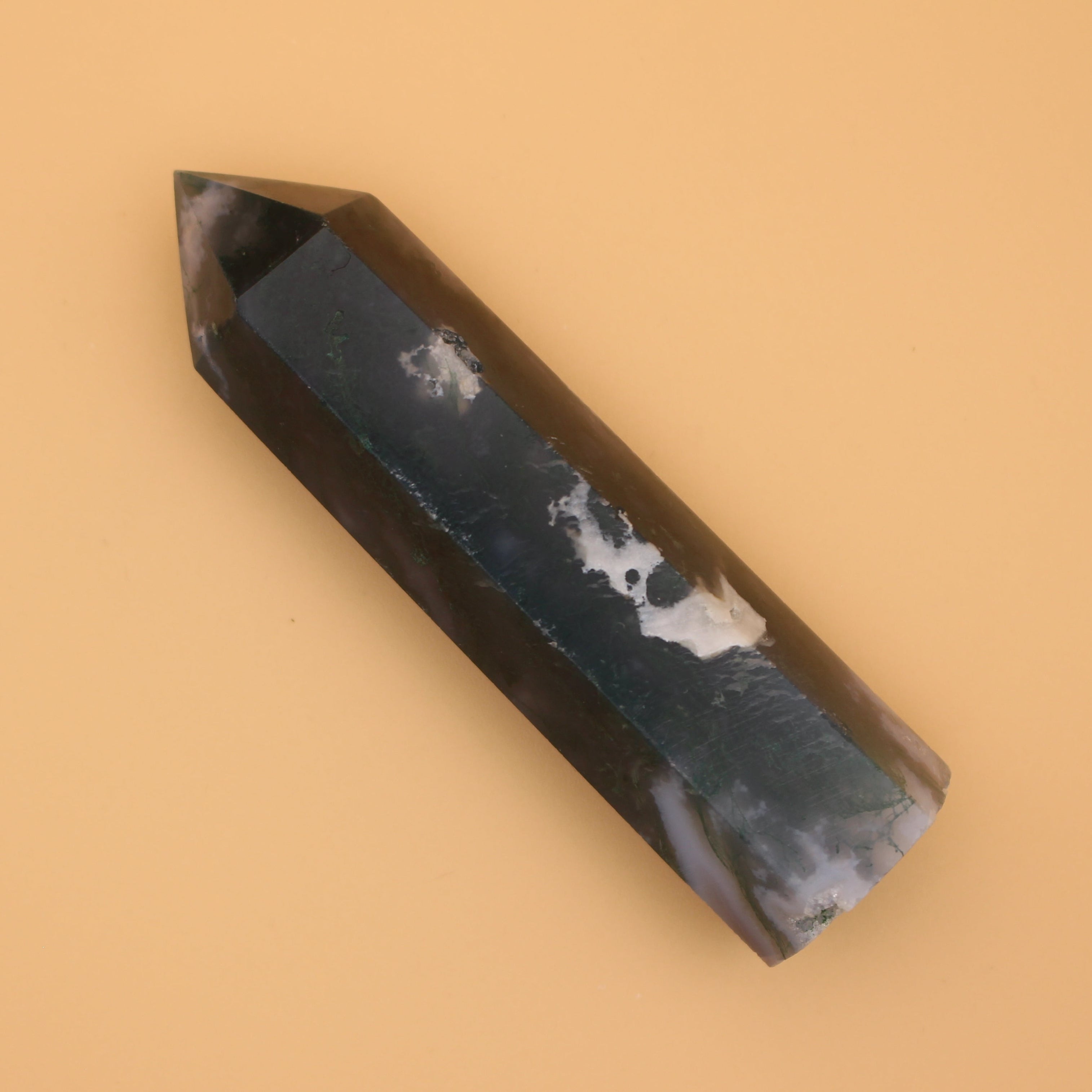 Cuore di Mossagate – Pietra naturale per la messa a terra e l'energia del cuore