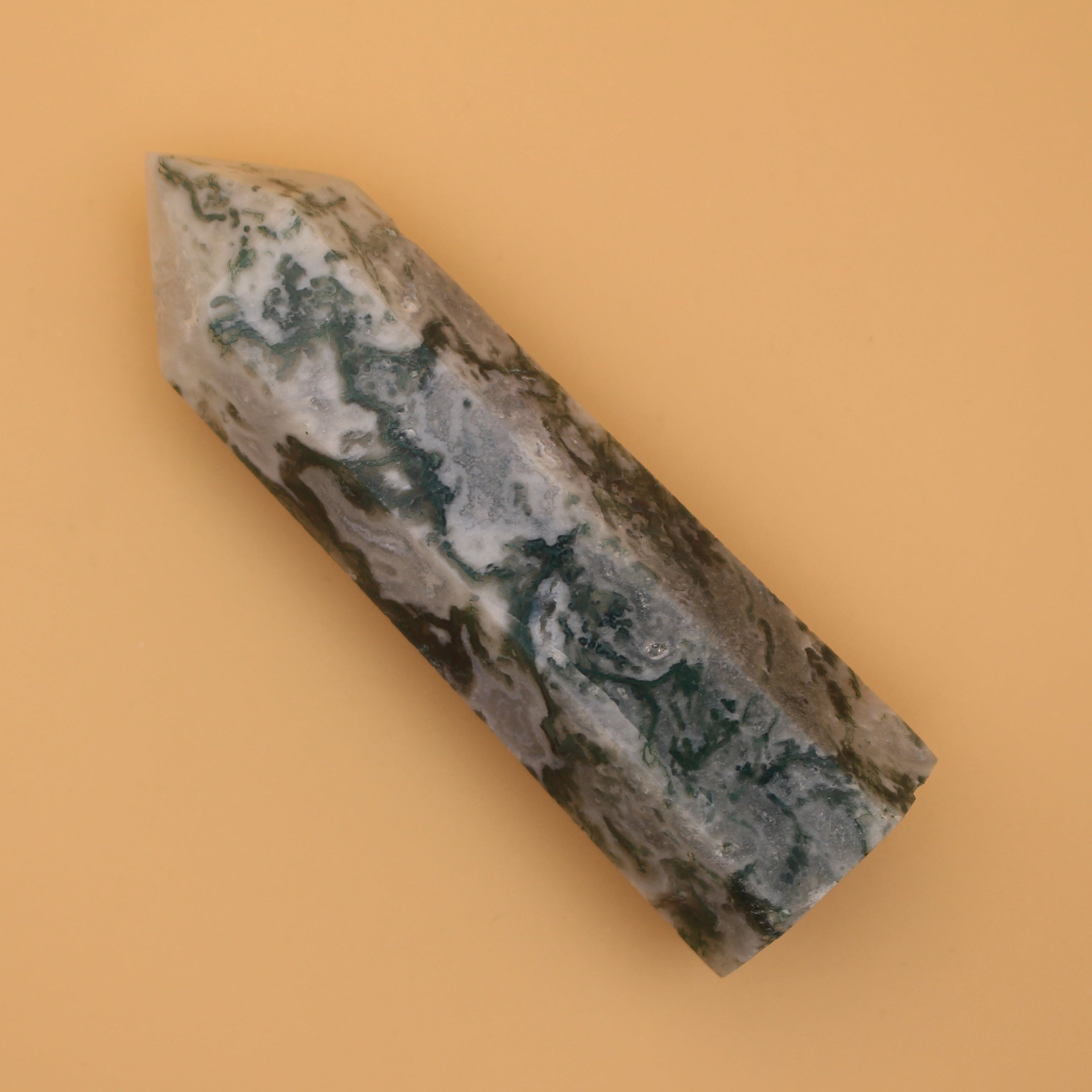 Cuore di Mossagate – Pietra naturale per la messa a terra e l'energia del cuore