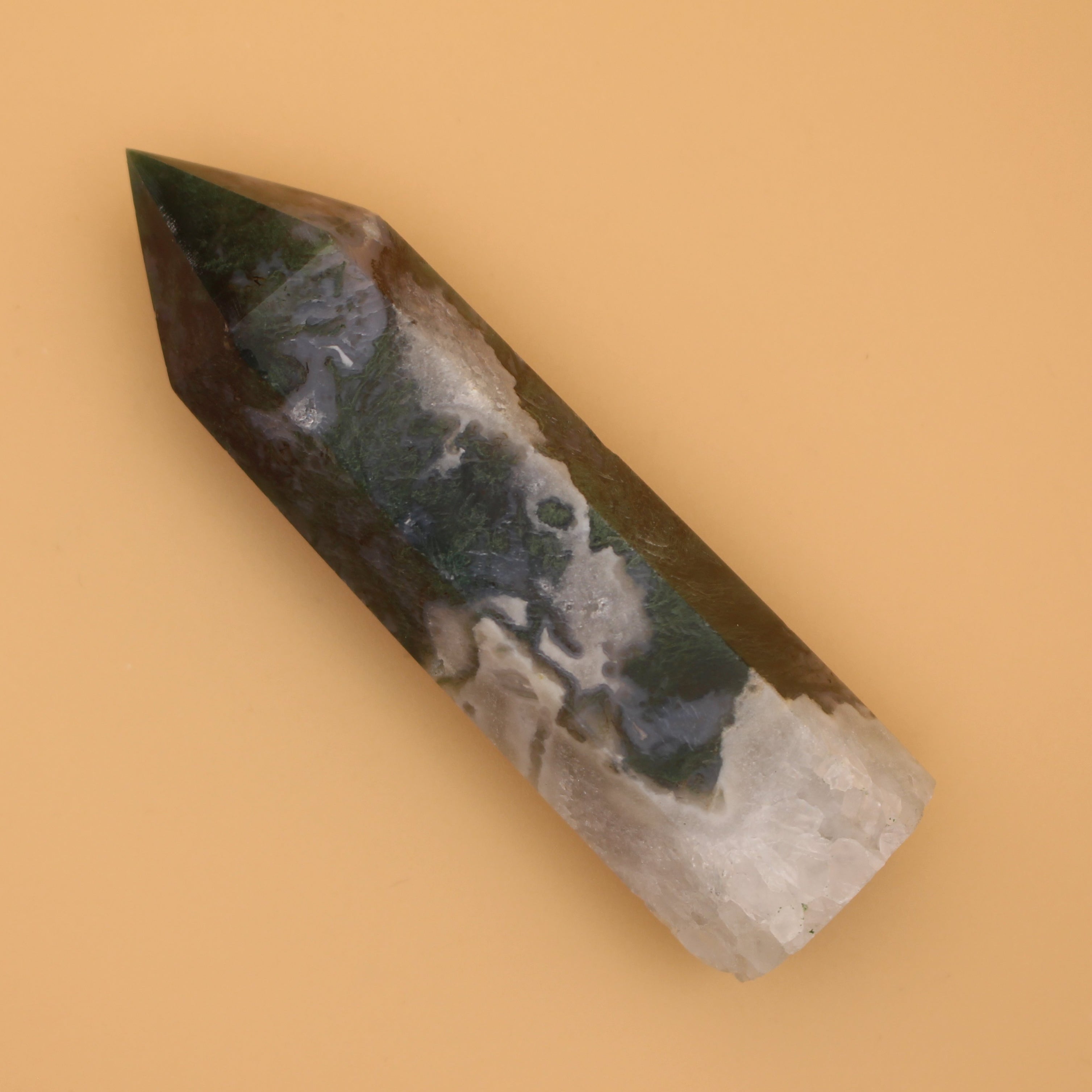 Cuore di Mossagate – Pietra naturale per la messa a terra e l'energia del cuore