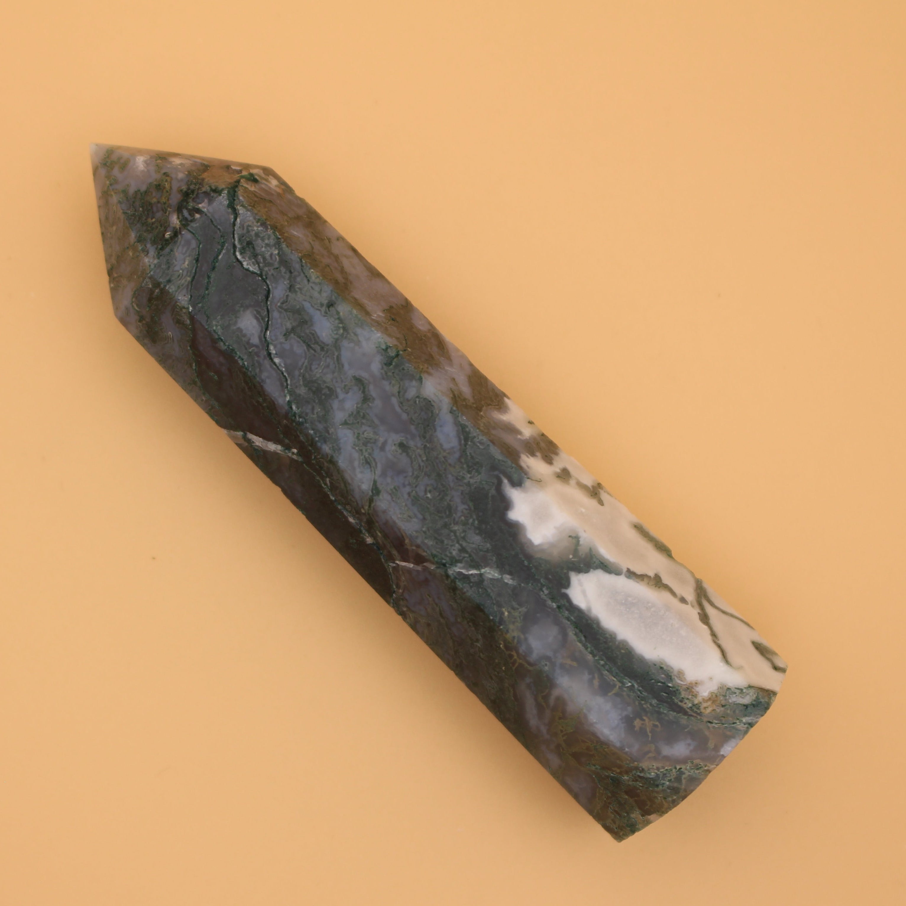 Cuore di Mossagate – Pietra naturale per la messa a terra e l'energia del cuore