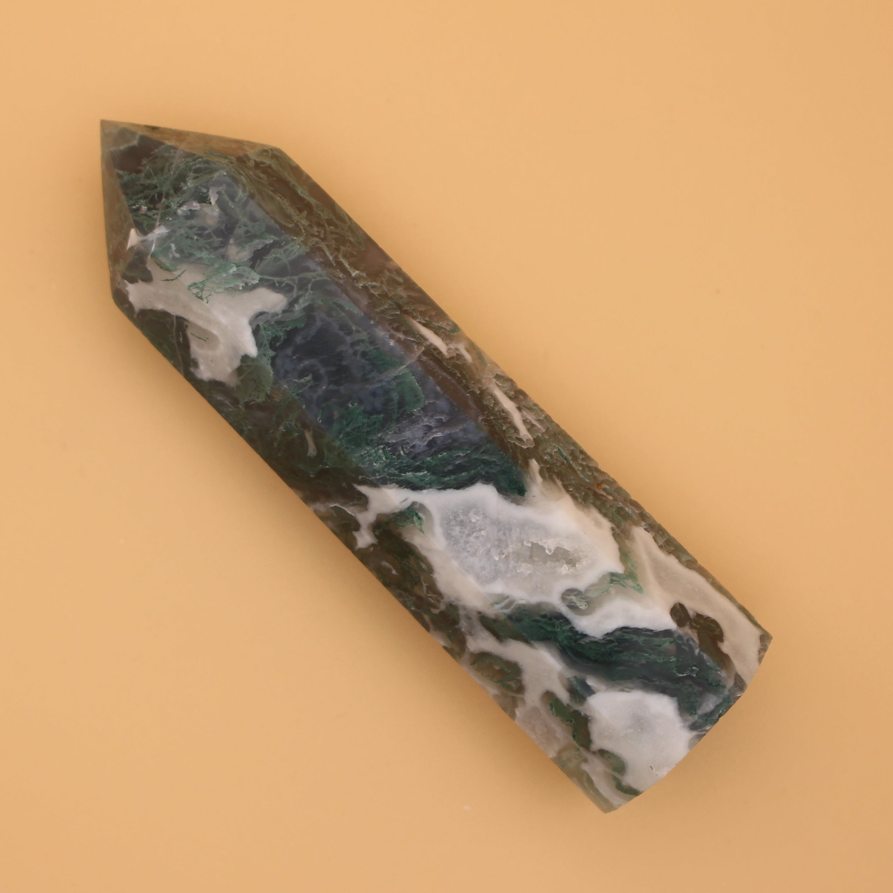Cuore di Mossagate – Pietra naturale per la messa a terra e l'energia del cuore