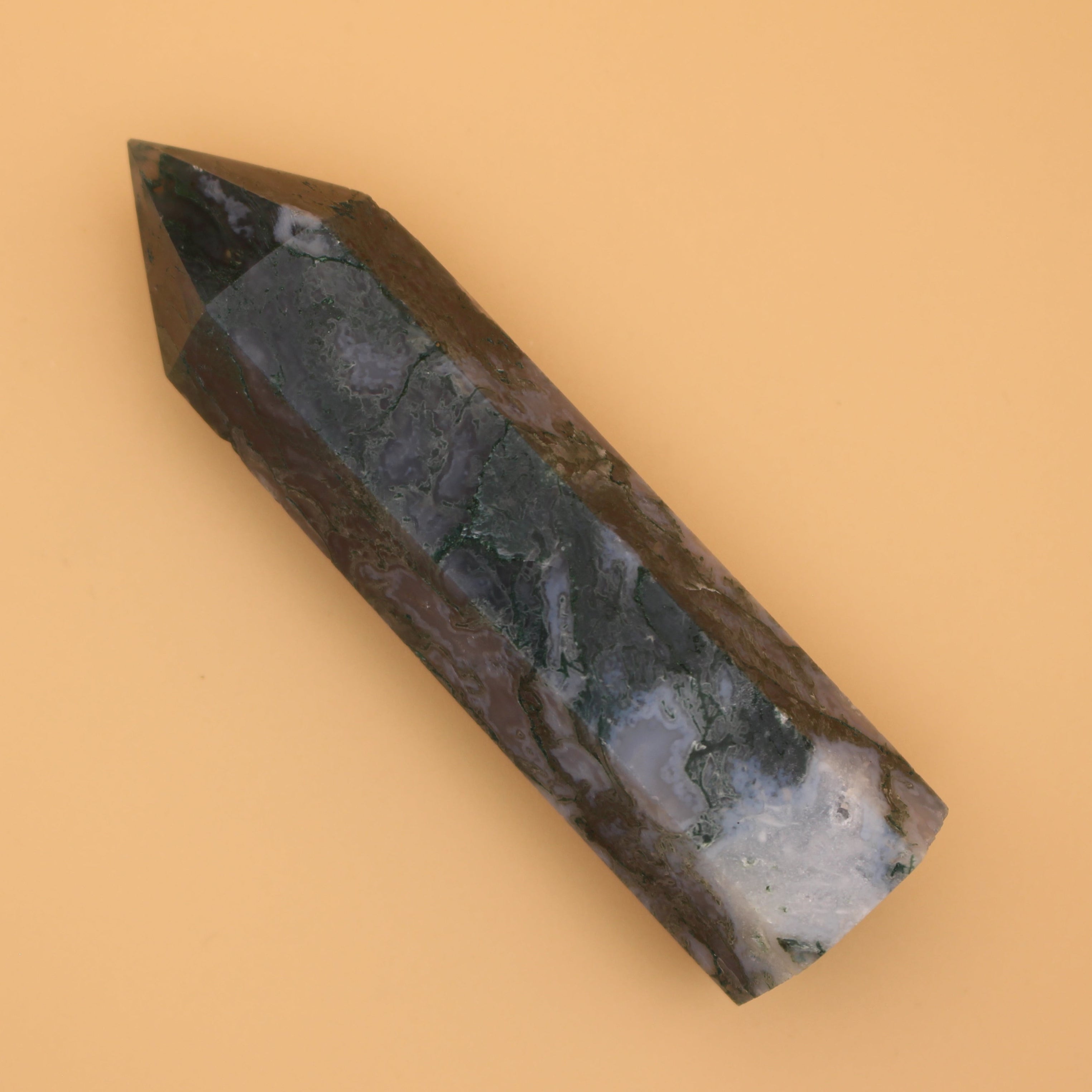 Cuore di Mossagate – Pietra naturale per la messa a terra e l'energia del cuore